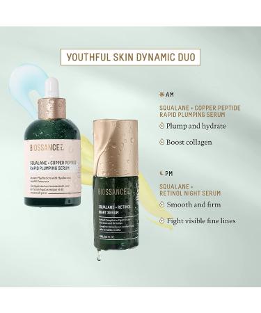 Biossance Squalane + Retinol Serum 1.01 fl oz - Reduce Fine Lines, Wrinkles, Discoloration & Texture - Buy Online on SooperMarket.com