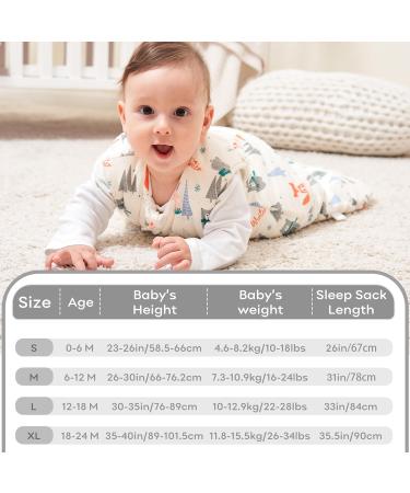 Looxii 3.5 TOG Baby Sleeping Bag in Beige | 100% Cotton Newborn Sleepsack for Boys and Girls 18-24 Months - Buy Online on SooperMarket.com