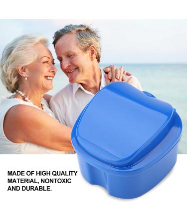 Denture Box for Artificial Teeth | Storage Box with Filter Sieve - Dark Blue | Ideal for Denture Care & Dental Devices - Buy Online on SooperMarket.com