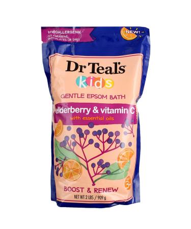 Kids Pure Epsom Salt Soak with Elderberry Vitamin E & Essential Oils 2 lbs (Pack of 3)