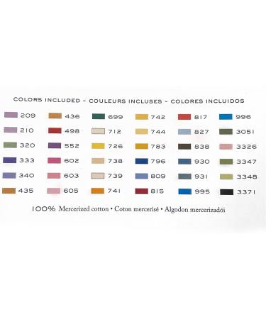 DMC Embroidery Floss Pack - 36 Popular Colors Bundle with Cotton White/Black Thread & Cross Stitch Needles - Buy Online on SooperMarket.com