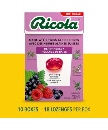 Ricola Berry Medley Cough Suppressant Throat Drops 18 Count Box (Pack of 10) - Buy Online on SooperMarket.com