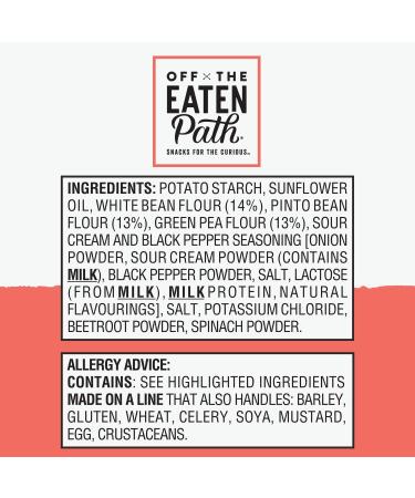 Off the Eaten Path Sour Cream & Pepper Bean Sticks 100g - Crunchy Snack with a Tangy Twist - Buy Online on SooperMarket.com
