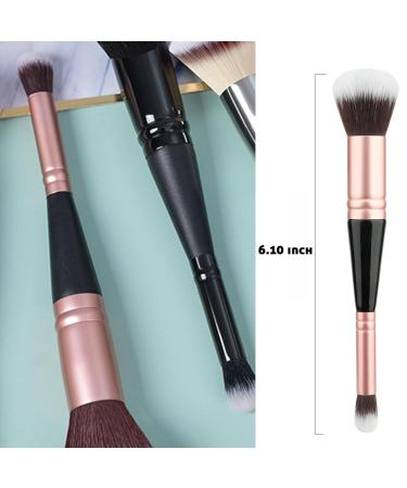 Foundation & Concealer Brush - Dual-Ended Makeup Applicator for Flawless Finish - Cruelty-Free Black Brush for Liquid Cream & Powder - Buy Online on SooperMarket.com