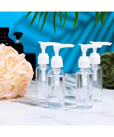 4-Pack 50ml Airless Pump Bottles for Travel - Transparent Plastic Donor Bottles for Cosmetics Shampoo & Cream - Buy Online on SooperMarket.com