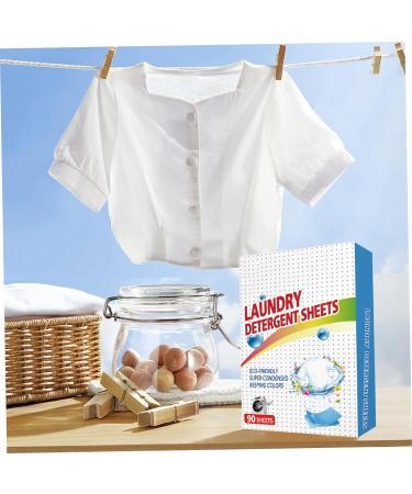 Laundry Detergent Sheets 90PCS Washing Detergent Sheet Deep Stain Removal Laundry Detergent Sheet Strip Laundry Soap Sheet for Home Hand-washing - Buy Online on SooperMarket.com