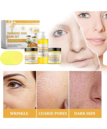 Funnaura Turmeric Glow Combo Skin Care Set with Scrub Butter and Face Wash Exfoliating Clears Blackheads - Buy Online on SooperMarket.com