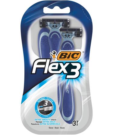 BIC Flex 3 Comfort Disposable Razors - Pack of 3 3 count (Pack of 1)