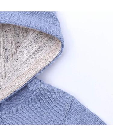 Kids Tales Newborn Baby Winter Warm Rabbit Ear Hooded Romper, Blue (6-9 Months) - Buy Online on SooperMarket.com