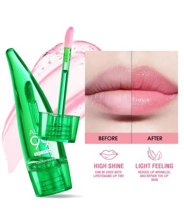 3pcs Aloe Vera Lip Gloss Set - Long Lasting, Nutritious, Moisturizing Lip Balm for Lip Treatment and Dry Lips - Color Changing Lipstick Tinted Lip Balm - Buy Online on SooperMarket.com