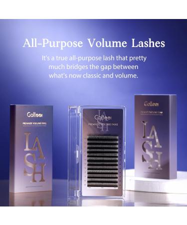 3D Premade W-shaped Eyelash Extensions - D Curl 0.07 | Volume Lashes Mixed Tray 8-14mm | Hybrid Fanning Lashes - Buy Online on SooperMarket.com