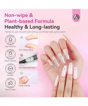SAVILAND Solid Builder Nail Gel Kit for Beginners - 3 Colors Non-Sticky 3D Gel UV Lamp Chrome Powders & Nail Sequins for Stunning Nail Art & Extensions - Buy Online on SooperMarket.com