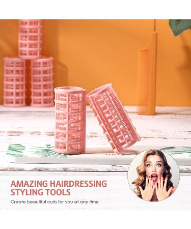 16 Pieces Hair Roller Curlers 1.18 Inch Plastic Hair Curlers with Steel Pintail Comb - Hairdressing Styling for Short and Long Hair - Buy Online on SooperMarket.com