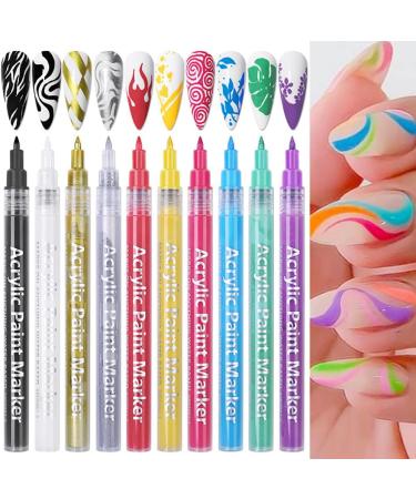 3 in 1 One Step Nail Polish Pen Nail Polish Pen One Step Nail Gel Pen-No Base and Top Coat Needed Nail Gel Painting Varnish Pen Nail Art Manicure Pen Nail Art Tools for DIY Nail Art Salon at Home 02 - Buy Online on SooperMarket.com