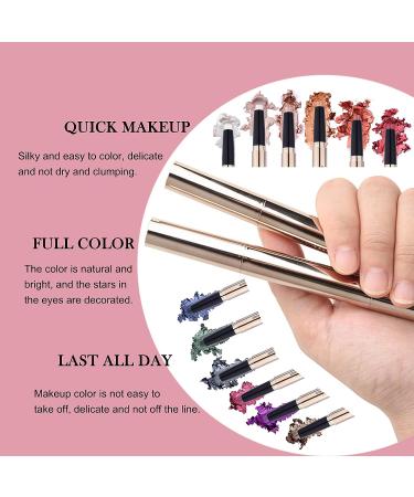 iGuzvaw Cream Eyeshadow Stick 2-IN-1 Pencil Crayon Makeup | Waterproof & Long Lasting Eye Shadow | Hypoallergenic & Multi-Dimensional - 06 Rose Red Shimmer - Buy Online on SooperMarket.com