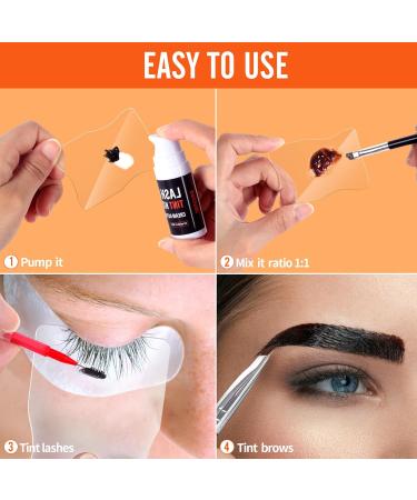 iMethod Eyelash and Eyebrow Tint Kit - Lash and Brow Tint Kit At Home Eye Brow Dye Professional Instant Salon Result Perfect with Lamination Kit Vegan Cruelty Free Light Brown 04 Light Brown - Buy Online on SooperMarket.com