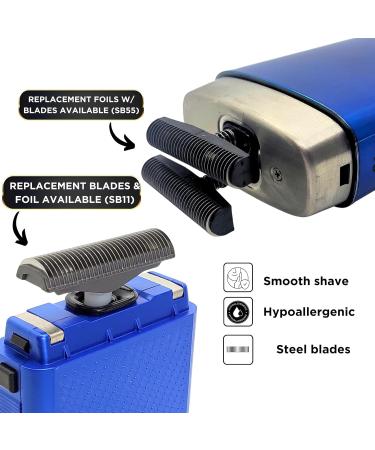 Supreme Trimmer Crunch Lite & Solo Foil Shaver Kit - Pro Barber Electric Foil Razor STF600 & STF101 Set | Blue - International Shipping Available - Buy Online on SooperMarket.com