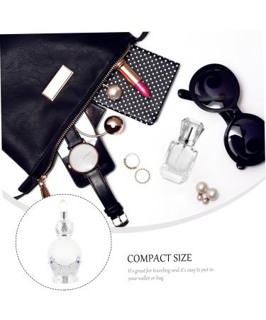 PLAFOPE 1pc Perfume Bottle Scented Cosmetic Sprayer Bottle Refillable Liquid Bottle Empty Perfume Container Mini Spray Bottle Humidifier Empty Glass Composite Material Perfume Rack Travel 9X4X4CM Silver - Buy Online on SooperMarket.com