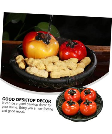 Cabilock 1 Set Tea Pet Persimmon Resin Persimmon Ornaments Resin Ornaments Toy Artificial Decorations - Buy Online on SooperMarket.com