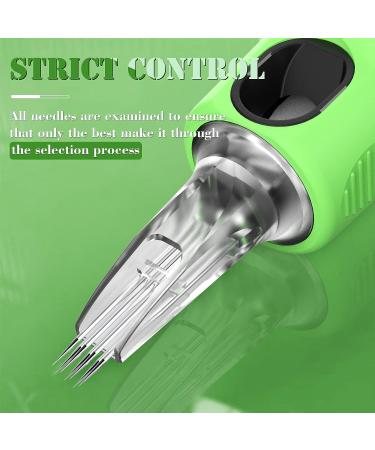 INKin Finger Ledge Kelly 3RL Bugpin Tattoo Cartridge Needles - 16Pcs with Membrane - Round Liner #10 - Rotary Tattoo Pen Supplies - 1003RL - Buy Online on SooperMarket.com
