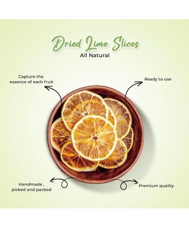 Dried Lime Slices for Cocktails - Sugar-Free Citrus Garnish (250g) - Buy Online on SooperMarket.com
