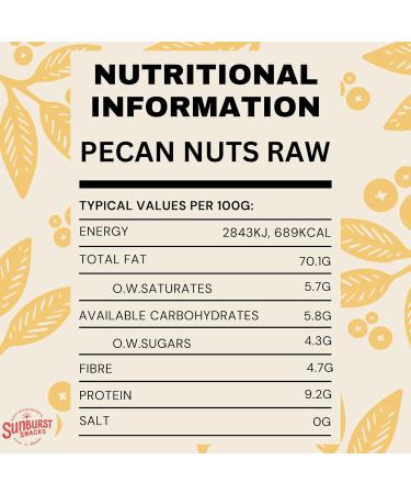Sunburst Raw Whole Mammoth Pecan Nuts GMO Free Resealable & Recyclable Pouch 500g - Buy Online on SooperMarket.com