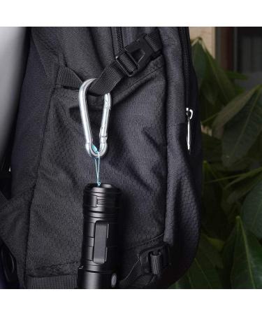 Pubiao 4-Piece Stainless Steel Carabiner Feather Hooks (M6) - Durable Chain Hooks for Travel Camping Hiking Fishing & Dog Walking - Buy Online on SooperMarket.com