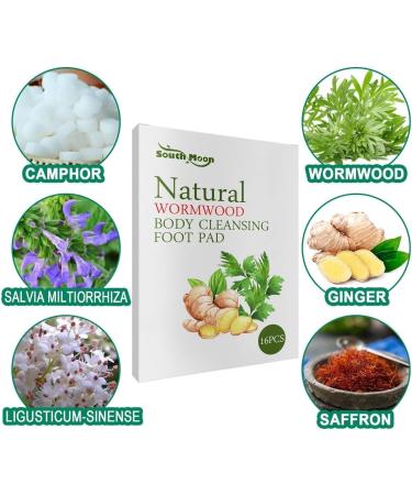 Wormwood Body Cleansing Foot Pads Natural Herb Wormwood Foot Pads Herb Wormwood Foot De_tox Pads Foot Detox Patches Relieve for Relieve Stress Help Sleeping Foot Care and Pain Relief (6 Box/96 Pcs) - Buy Online on SooperMarket.com