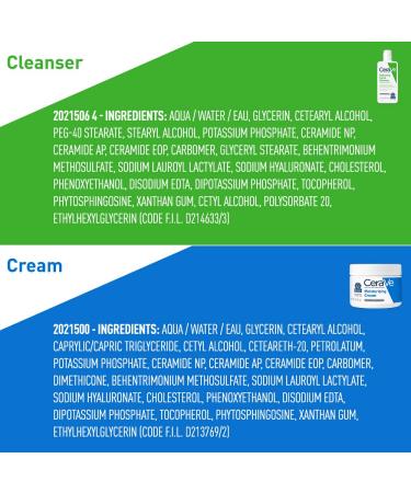 CeraVe Moisturizing Cream & Hydrating Face Wash Combo - 12oz Cream + 3oz Travel Cleanser - Buy Online on SooperMarket.com