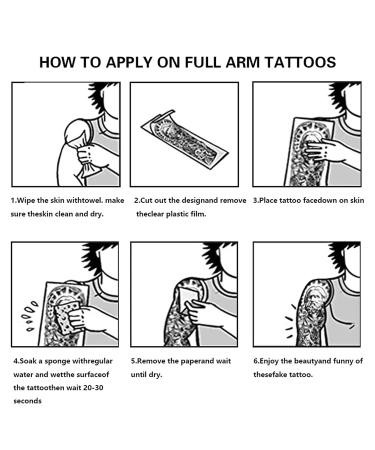 GFHIH Christmas Full Arm Temporary Tattoos for Men and Women - Waterproof & Realistic Sleeve Designs - Long Lasting Holiday Gift - 12 Sheets (L19xW7) - Buy Online on SooperMarket.com