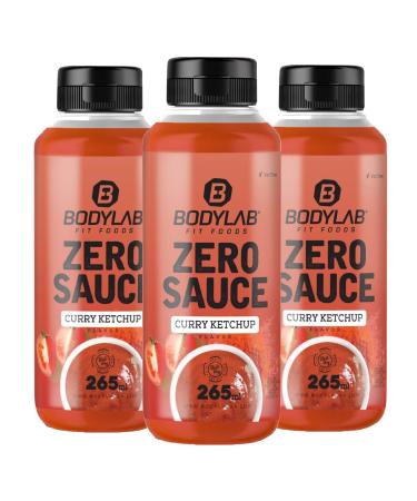 BODYLAB24 Zero Sauce Curry Ketchup 265ml/3 Sack/only 3-5kcal each 15g portion/fat and sugar-free/ideal for every calorie-reduced nutritional form/perfect as an addition to sauces and dressings
