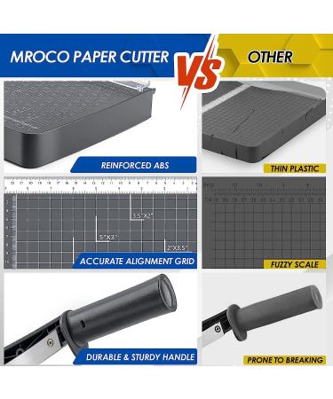 MROCO Paper Cutter 12" Cut Length Paper Trimmer  Guillotine Trimmer with 12 sheet Capacity Paper Cutting Board  Heavy Duty Guillotine Paper Cutters and Trimmers for Cardstock Paper Crafts Paper Slicer - Buy Online on SooperMarket.com