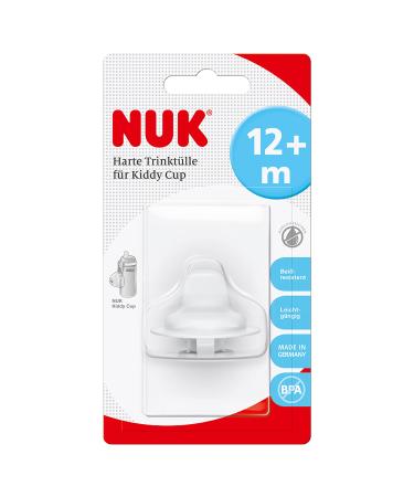 NUK plastic hard drinking spout for Kiddy Cup 300ml bite-resistant smooth and leak-proof from 12 months BPA free white