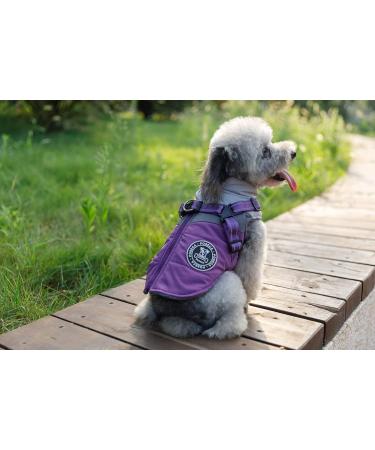 Poseca Reflective Waterproof Dog Coat with Harness for Small Medium Dogs - Purple - Buy Online on SooperMarket.com