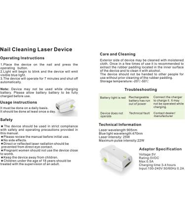Rechargeable Nail Fungus Laser Treatment Onychomycosis Treatment for Onychomycosis Cure and Home Use - Buy Online on SooperMarket.com