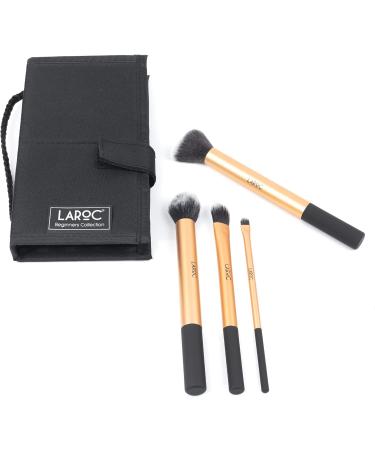 Kabuki Makeup Brushes Set 4pc LaRoc - Complete Beginner Collection | Contour Brush Foundation Brush Detailing Brush Buffing Brush Liquid & Powder Face Make-Up Brush Set - Buy Online on SooperMarket.com