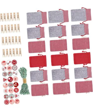 Anneome 1 Set Christmas Storage Bag Calendar Christmas Hanging Bags Pendant Bags Christmas Bag Drawstring - Buy Online on SooperMarket.com