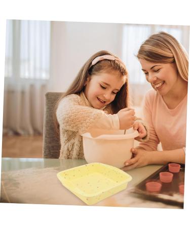 MAGICLULU 2 Pcs Cake Mold Cake Baking Rubber Baking Broiler Pan for Oven Silicone Gummy Molds Cake Pan Silicone Bakeware Quick Fondant Molds Cupcake Square Cake Toast Silica Gel Liner 26.5x24.5cmx2pcs Yellowx2pcs - Buy Online on SooperMarket.com
