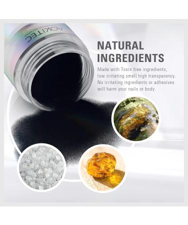 Black Acrylic Powder for Nails - Professional Lasting Extension French Nail Art - 1oz - Buy Online on SooperMarket.com