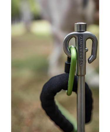 Campingmoon Dog Tie Out Stake 360 Swivel Heavy Duty Strongest Dog Anchor Spike for Tie-Out Cable Chain 30CM - Buy Online on SooperMarket.com