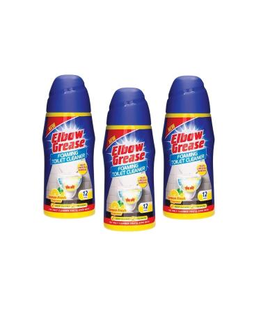 3 x Elbow Grease Foaming Toilet Cleaner Deep Cleaning Action Lemon Fresh Fragrance 500g