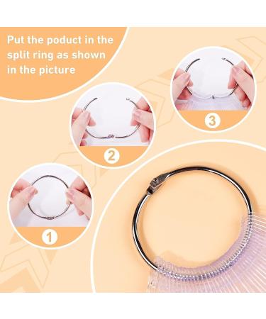 100pcs Fan-shaped Nail Swatches with Metal Buckle for Nail Gel Polish Displays - Buy Online on SooperMarket.com