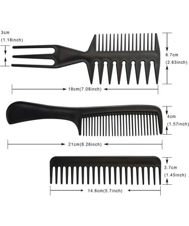 10PCS Black Hair Comb Set - Professional Salon Styling Comb for Women Men Kids | Anti-Static Barbers Brush Combs - Buy Online on SooperMarket.com
