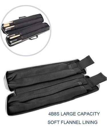 ICZW 4x8 Pool Cue Case - Leatherette Soft Cue Bag for 4 Butt 8 Shaft Billiard Sticks (Black) - Buy Online on SooperMarket.com