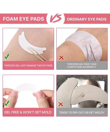 100 Pairs Foam Eye Pads for Lash Extensions - Lint Free, Hypoallergenic & Latex Free - Buy Online on SooperMarket.com