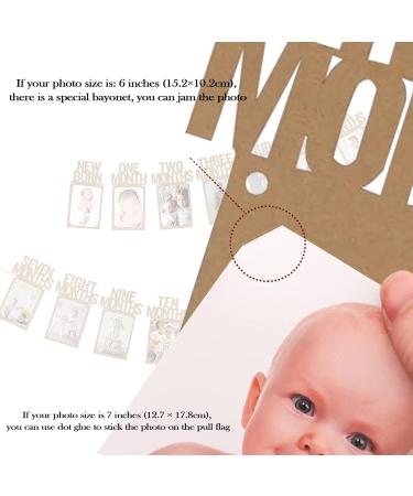 Baby Milestone Photo Banner: Newborn to 12 Months Growth Record Bunting - Buy Online on SooperMarket.com