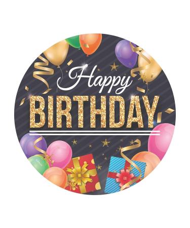 Dekora Happy Birthday Wafer Disc for Cake Edible Cake Topper for Birthday Cake Round 20 CM