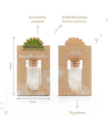 City Gardeners Wunsch F ller - Handmade Small Pustblumen Umbrella | Perfect Birthday & Wedding Gift | Unique Lucky Glass from Germany - Buy Online on SooperMarket.com