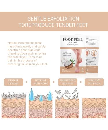 Foot Mask - 3 Pairs Peeling & Moisturizing Socks for Dry Cracked Feet - Foot Spa Treatment for Men & Women - Buy Online on SooperMarket.com