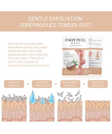 4 Pair Foot Mask Peeling Socks - Baby Smooth Feet Corny Skin Remover Rough Heel Repair - Unisex Mixed Pack - Buy Online on SooperMarket.com